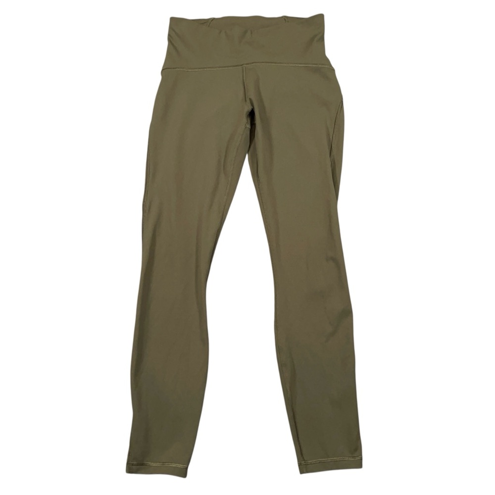 Lululemon Wunder Under Leggings Size 6 Olive Green High Rise 25